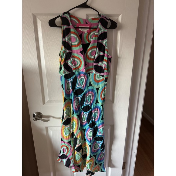 Anthropologie Kenzie Asymmetrical Midi Dress Women Size 8 - Picture 4 of 11